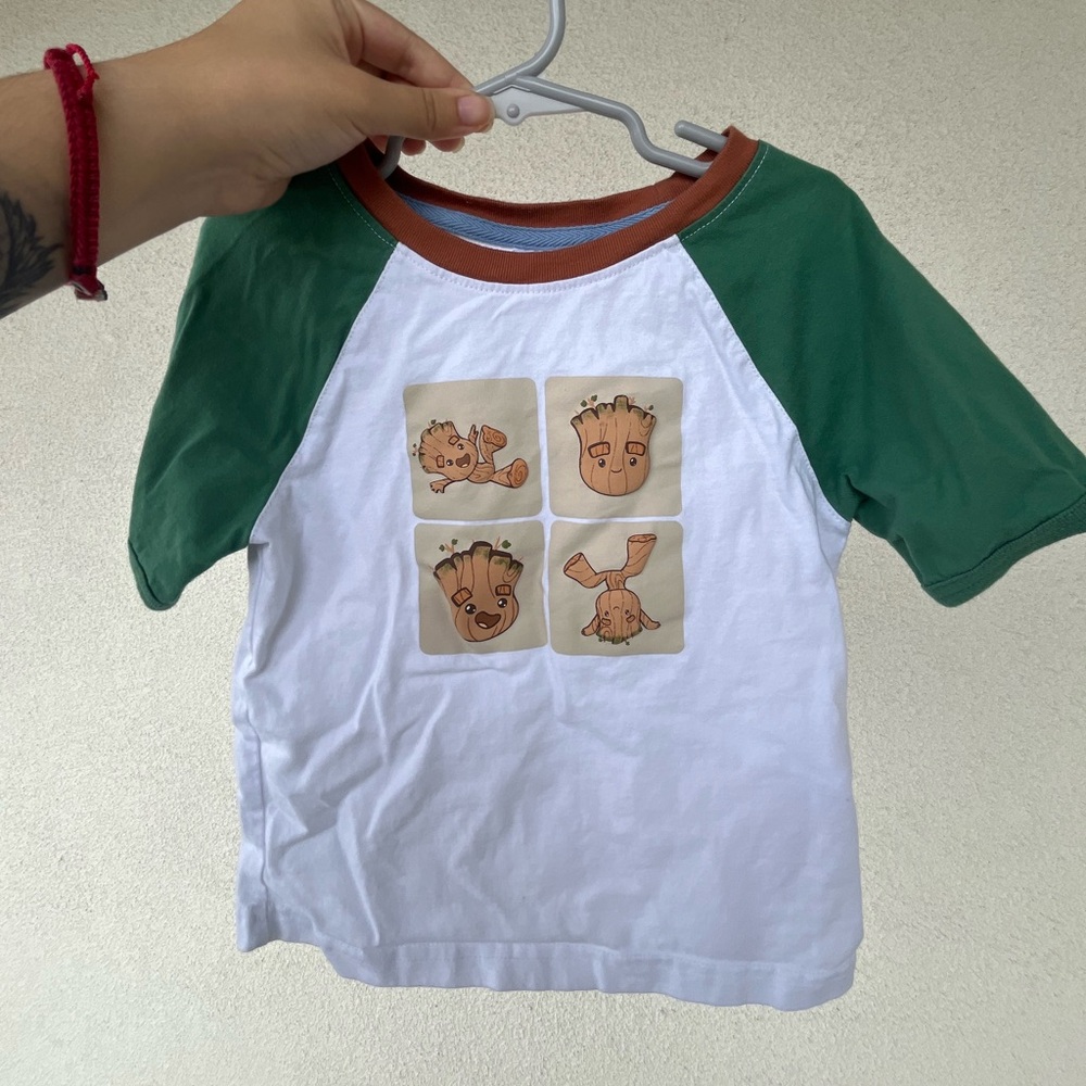 Marvel Green and White Groot Kids T-Shirt